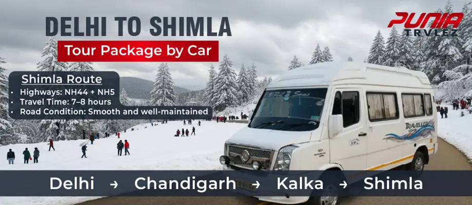 Delhi to Shimla Tour Package by Car | Distance, Cost & Taxi Fare