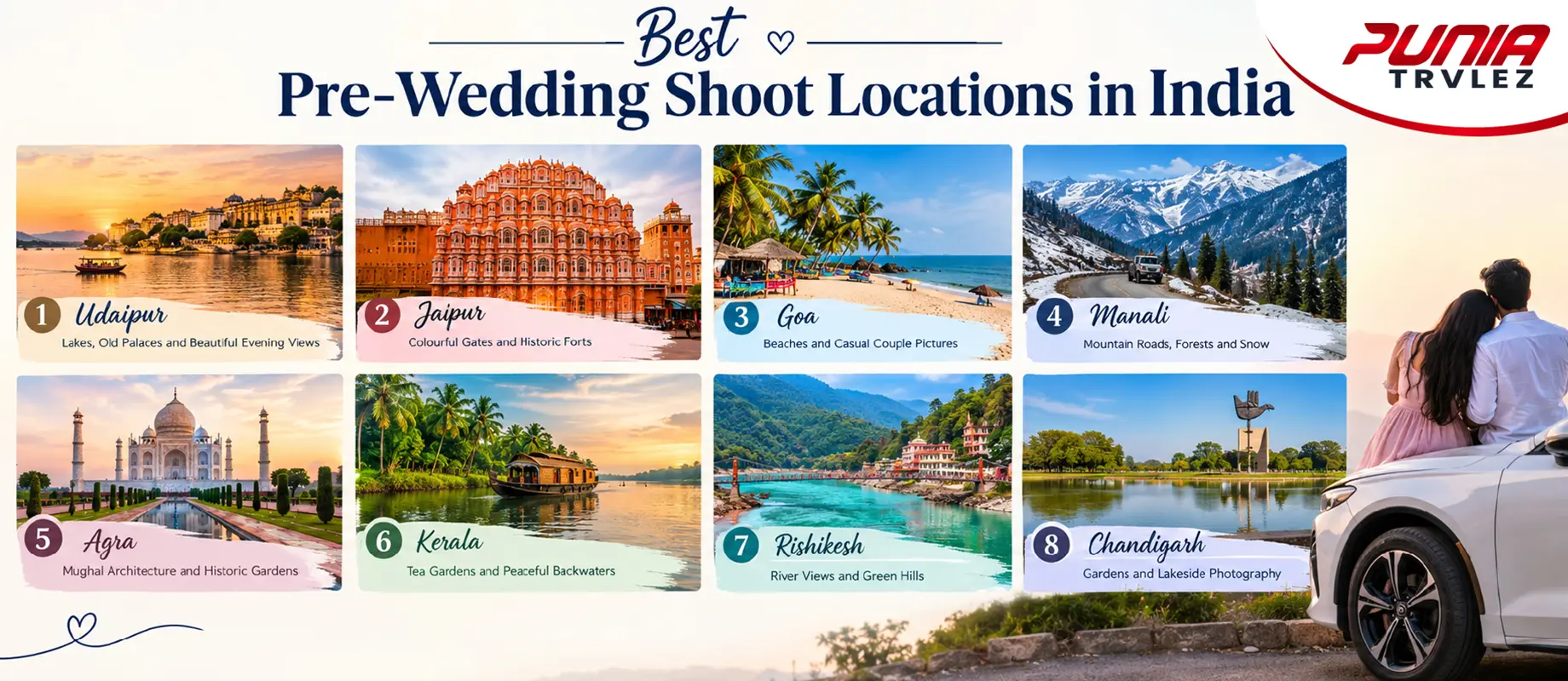 Pre Wedding Shoot Locations India